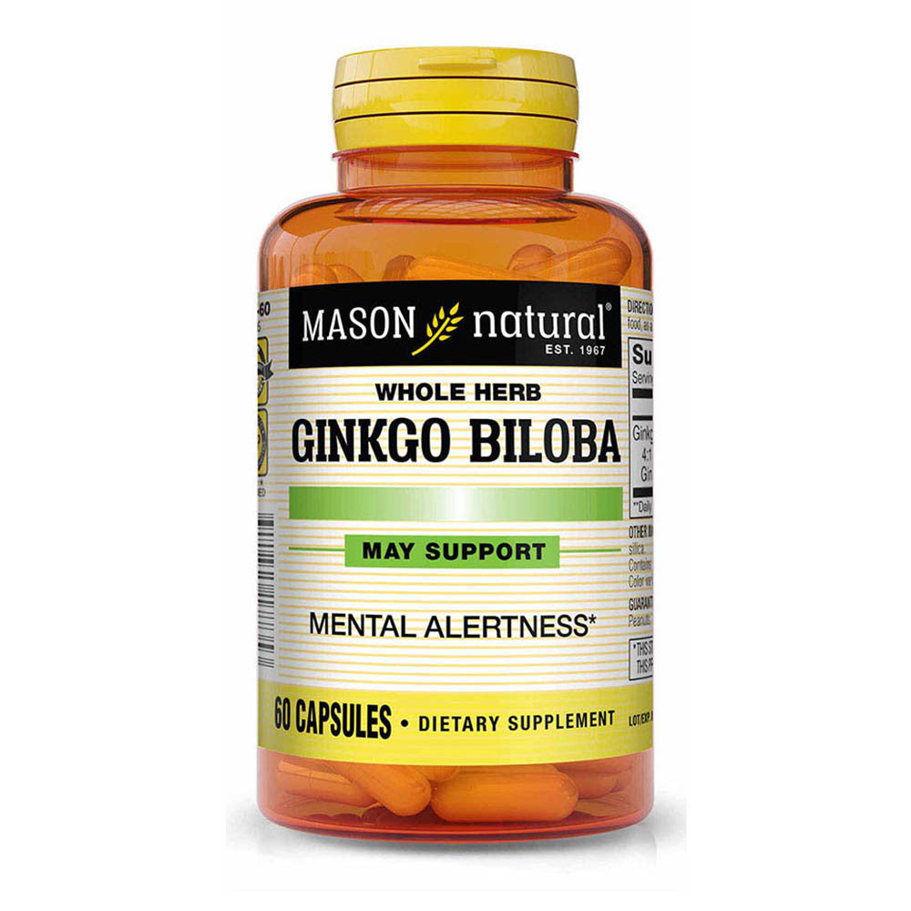Mason Natural Premium Herb Ginkgo Biloba 500 Mg Capsules, 60 Ea